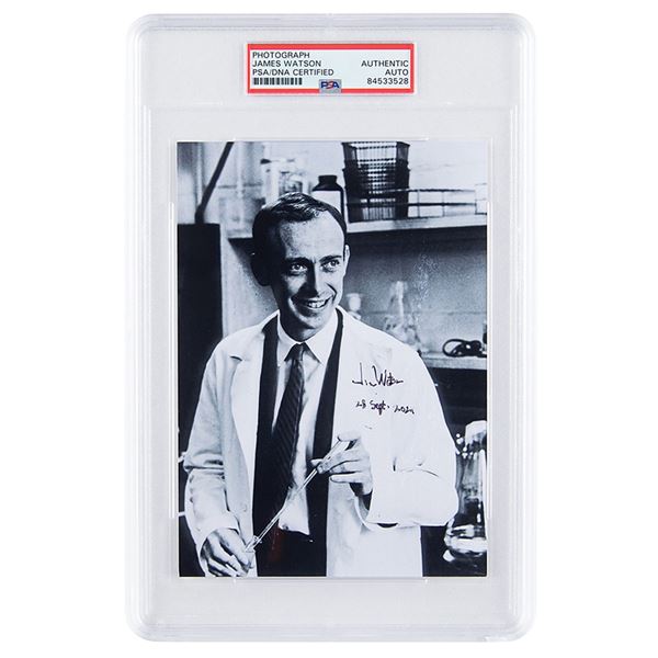 DNA: James D. Watson Signed Photograph
