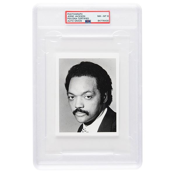 Jesse Jackson Signed Photograph - PSA NM-MT 8
