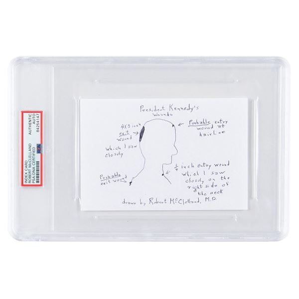 Kennedy Assassination: Robert McClelland Signed Sketch