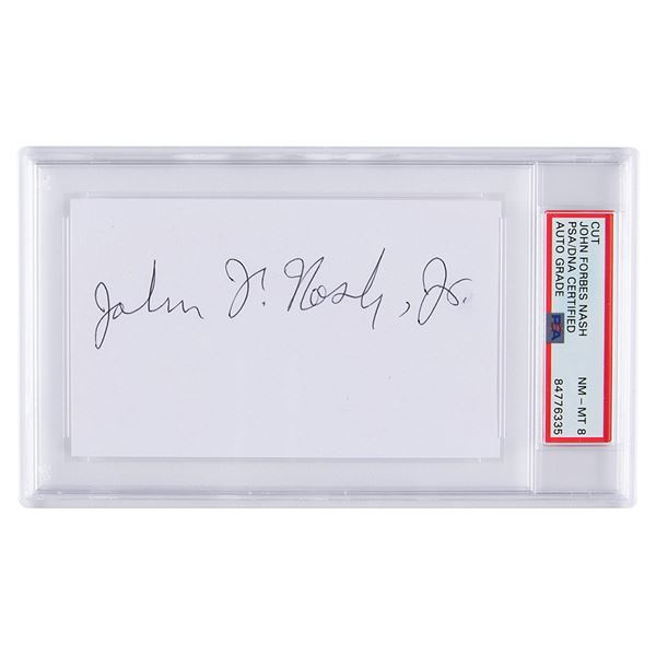 John Nash Signature - PSA NM-MT 8