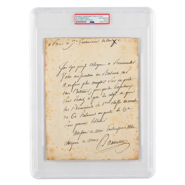 Antoine-Augustin Parmentier Autograph Letter Signed