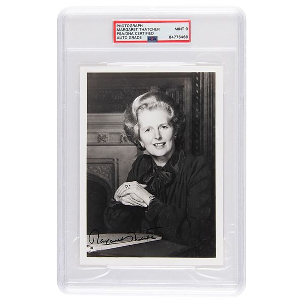 Margaret Thatcher Signed Photograph - PSA MINT 9