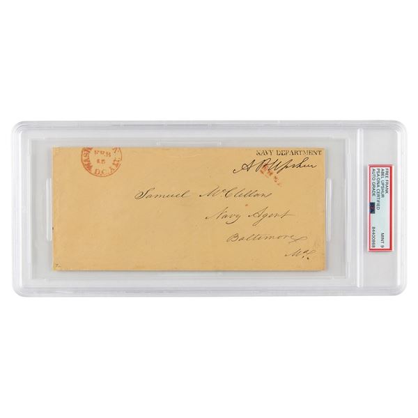 Abel P. Upshur Signed Free Frank - PSA MINT 9