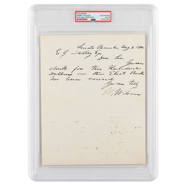Henry Wilson Autograph Letter Signed