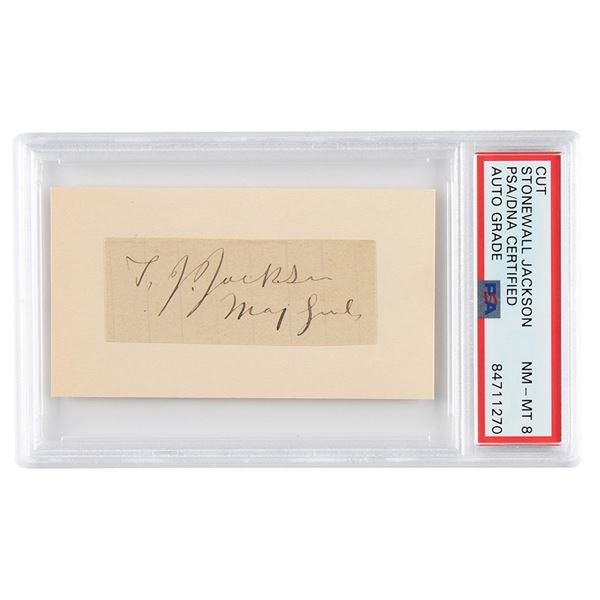 Thomas J. 'Stonewall' Jackson Signature - PSA NM-MT 8