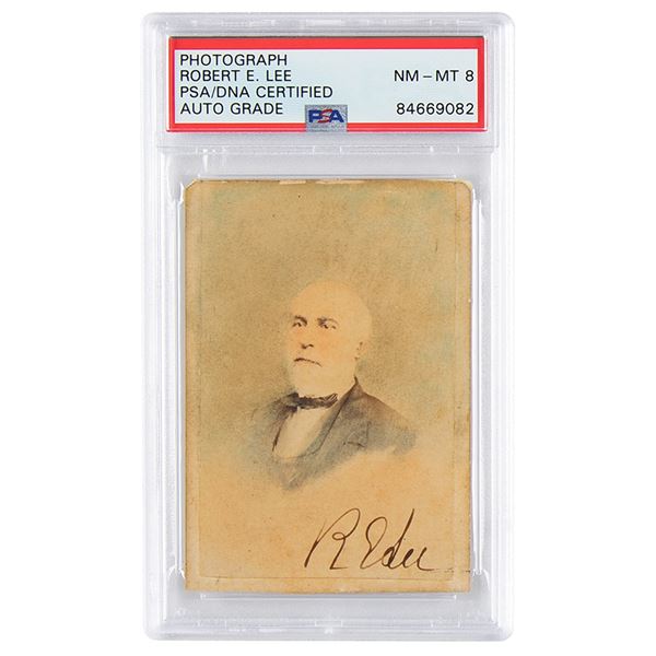 Robert E. Lee Signed Photograph - PSA NM-MT 8