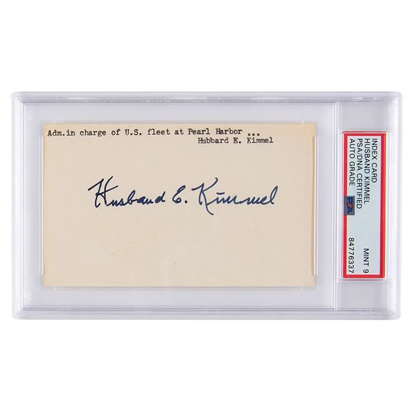 Husband E. Kimmel Signature - PSA MINT 9