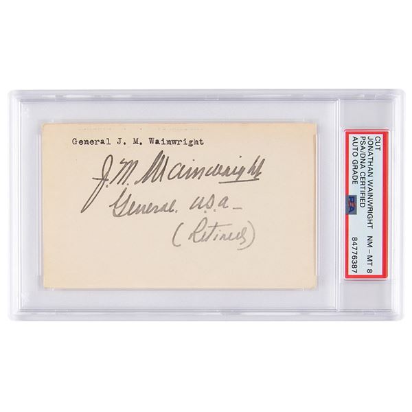 Jonathan M. Wainwright Signature - PSA NM-MT 8