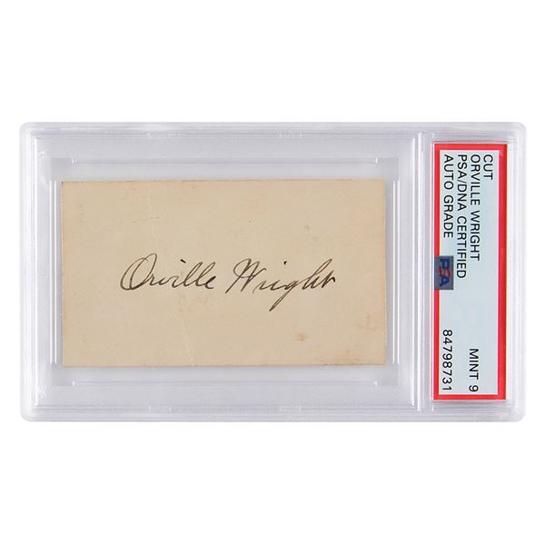 Orville Wright Signature - PSA MINT 9