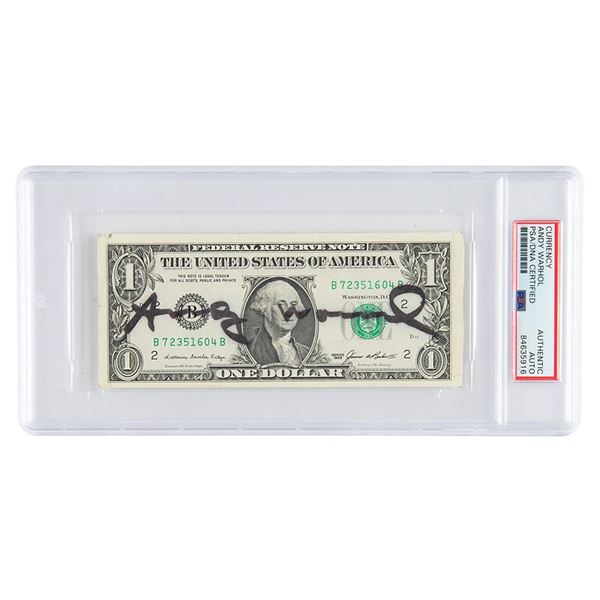 Andy Warhol Signed One Dollar Bill
