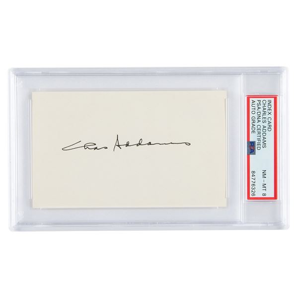 Charles Addams Signature - PSA NM-MT 8