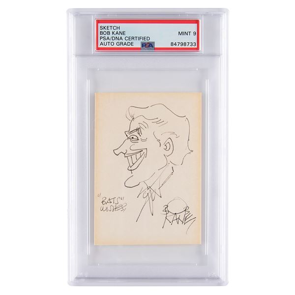 Bob Kane Original Sketch of The Joker - PSA MINT 9