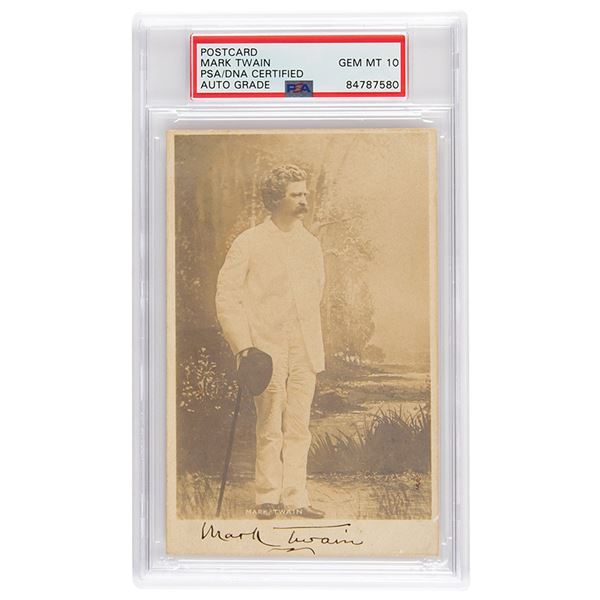 Samuel L. Clemens Signed Photograph - PSA GEM MINT 10