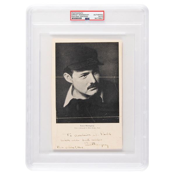 Ernest Hemingway Signed Photograph