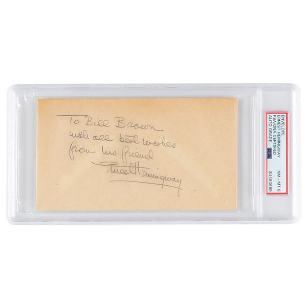 Ernest Hemingway Signature - PSA NM-MT 8