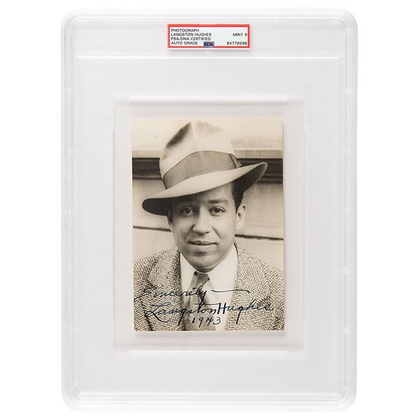 Langston Hughes Signed Photograph - PSA MINT 9