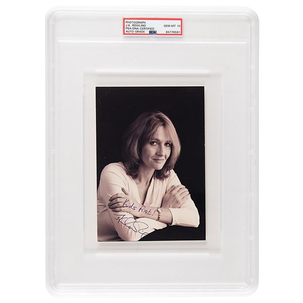 J. K. Rowling Signed Photograph - PSA GEM MT 10