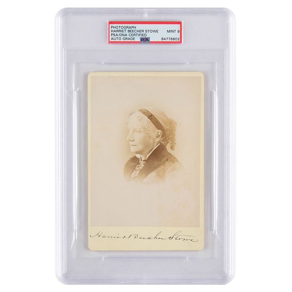 Harriet Beecher Stowe Signed Photograph - PSA MINT 9