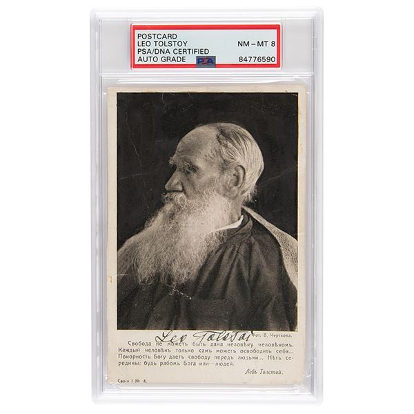 Leo Tolstoy Signed Photograph - PSA NM-MT 8