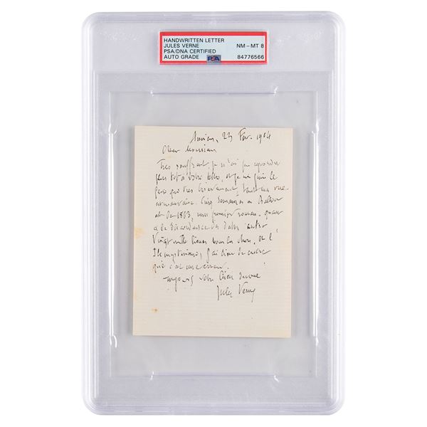 Jules Verne Autograph Letter Signed - NM-MT 8
