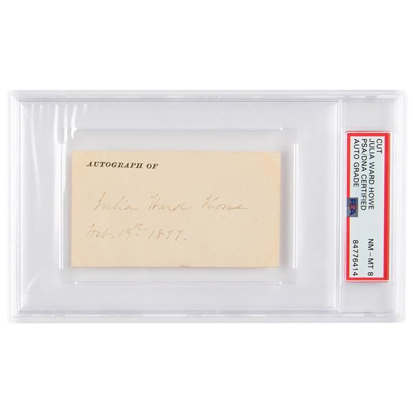 Julia Ward Howe Signature - PSA NM-MT 8