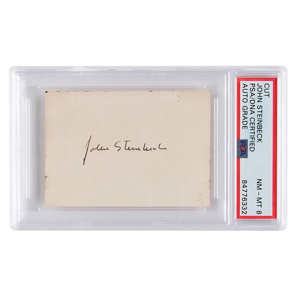 John Steinbeck Signature - PSA NM-MT 8