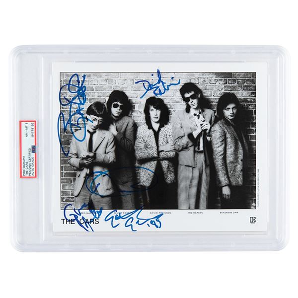 The Cars Signed Photograph - PSA NM-MT 8