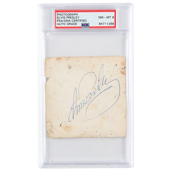 Elvis Presley Signed Photograph - PSA NM-MT 8