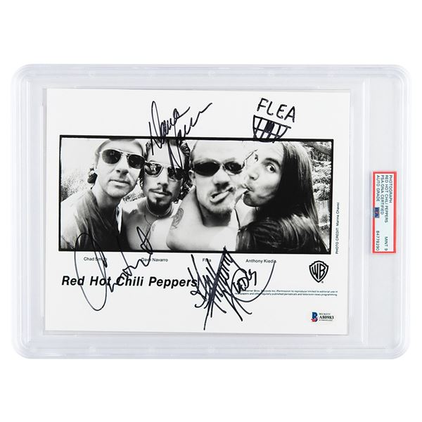 Red Hot Chili Peppers Signed Photograph - PSA MINT 9
