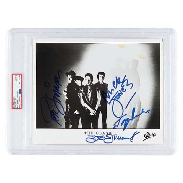 The Clash Signed Photograph - PSA MINT 9