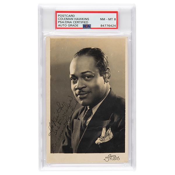 Coleman Hawkins Signed Photograph - PSA NM-MT 8