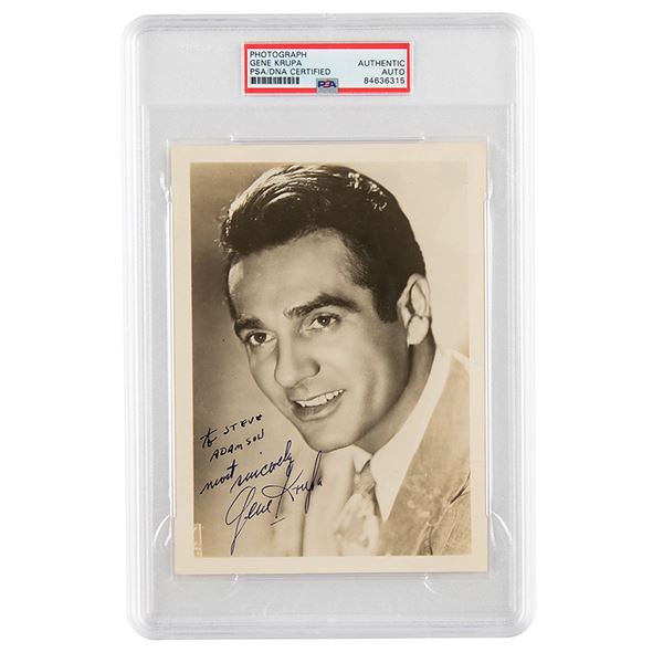 Gene Krupa Signed Photograph