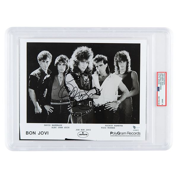 Jon Bon Jovi Signed Photograph - PSA MINT 9