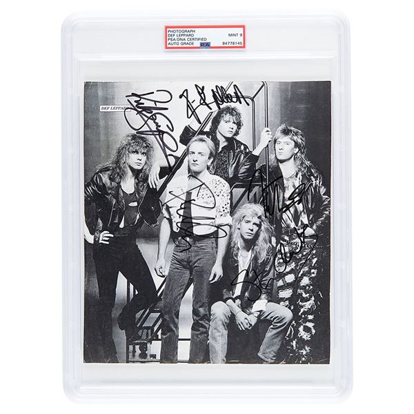 Def Leppard Signed Photograph - PSA MINT 9