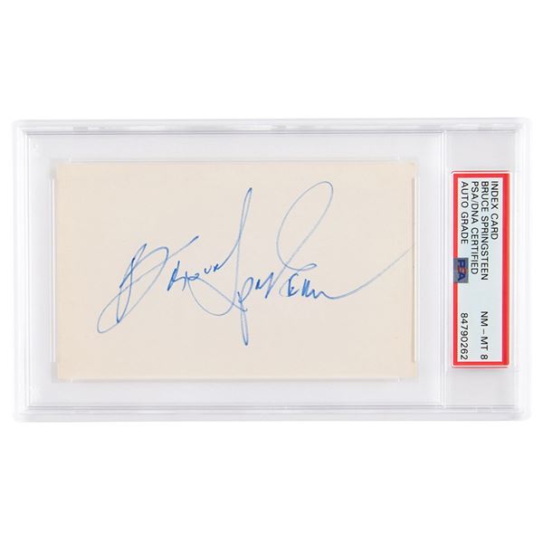 Bruce Springsteen Signature - PSA NM-MT 8
