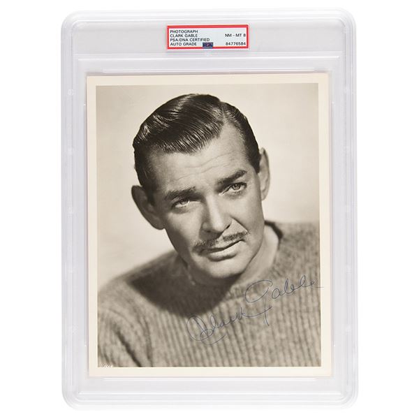 Clark Gable Signed Photograph - PSA NM-MT 8