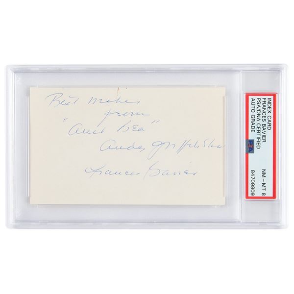 Andy Griffith Show: Frances Bavier Signature - PSA NM-MT 8