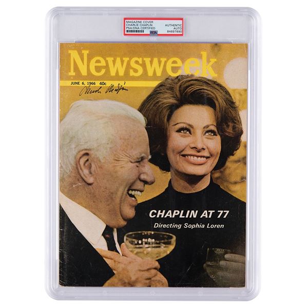 Charlie Chaplin Signed Magazine Cover