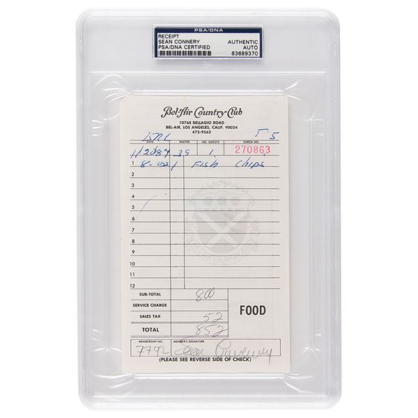 Sean Connery Document Signed