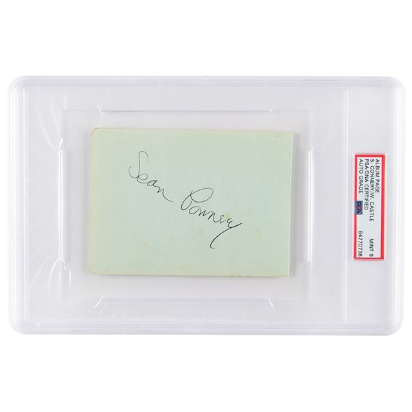 Sean Connery and William Castle Signatures - PSA MINT 9