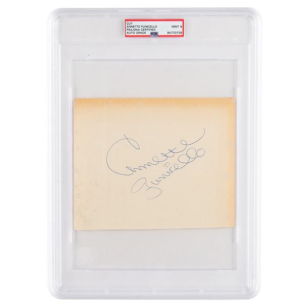 Annette Funicello Signature - PSA MINT 9