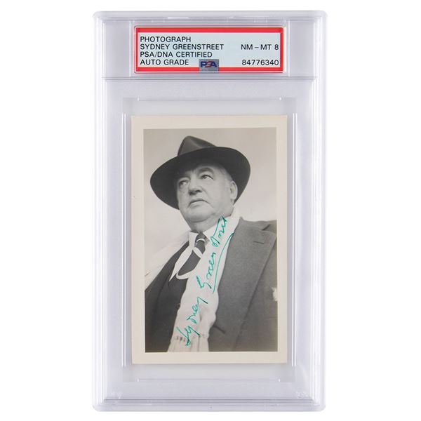 Sydney Greenstreet Signed Photograph - PSA NM-MT 8