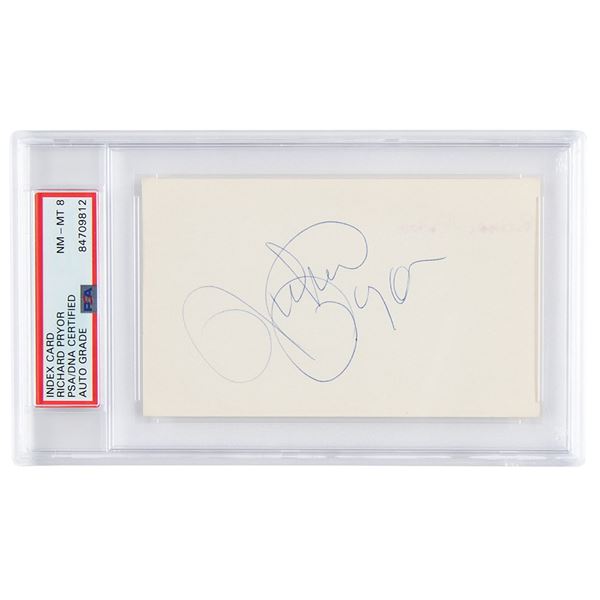 Richard Pryor Signature - PSA NM-MT 8