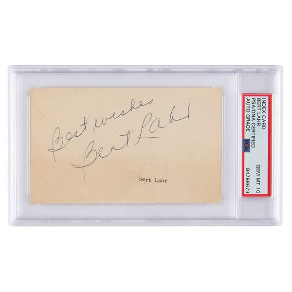 Wizard of Oz: Bert Lahr Signature - PSA GEM MT 10