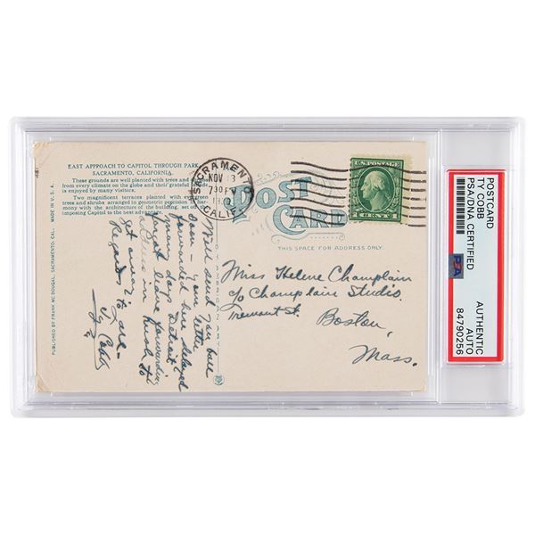 Ty Cobb Autograph Letter Signed