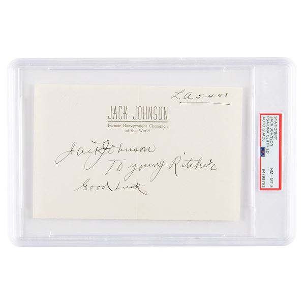 Jack Johnson Signature - PSA NM-MT 8