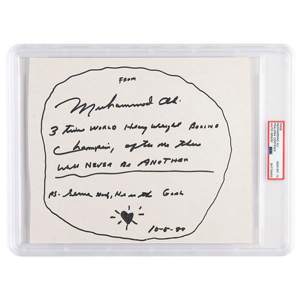 Muhammad Ali Signature - PSA GEM MT 10