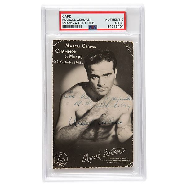 Marcel Cerdan Signed Photograph