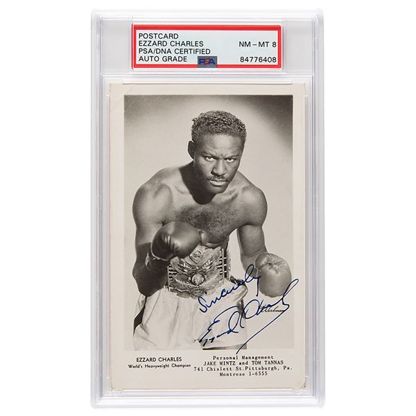 Ezzard Charles Signed Photograph - PSA NM-MT 8