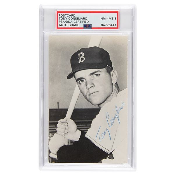 Tony Conigliaro Signed Photograph - PSA NM-MT 8